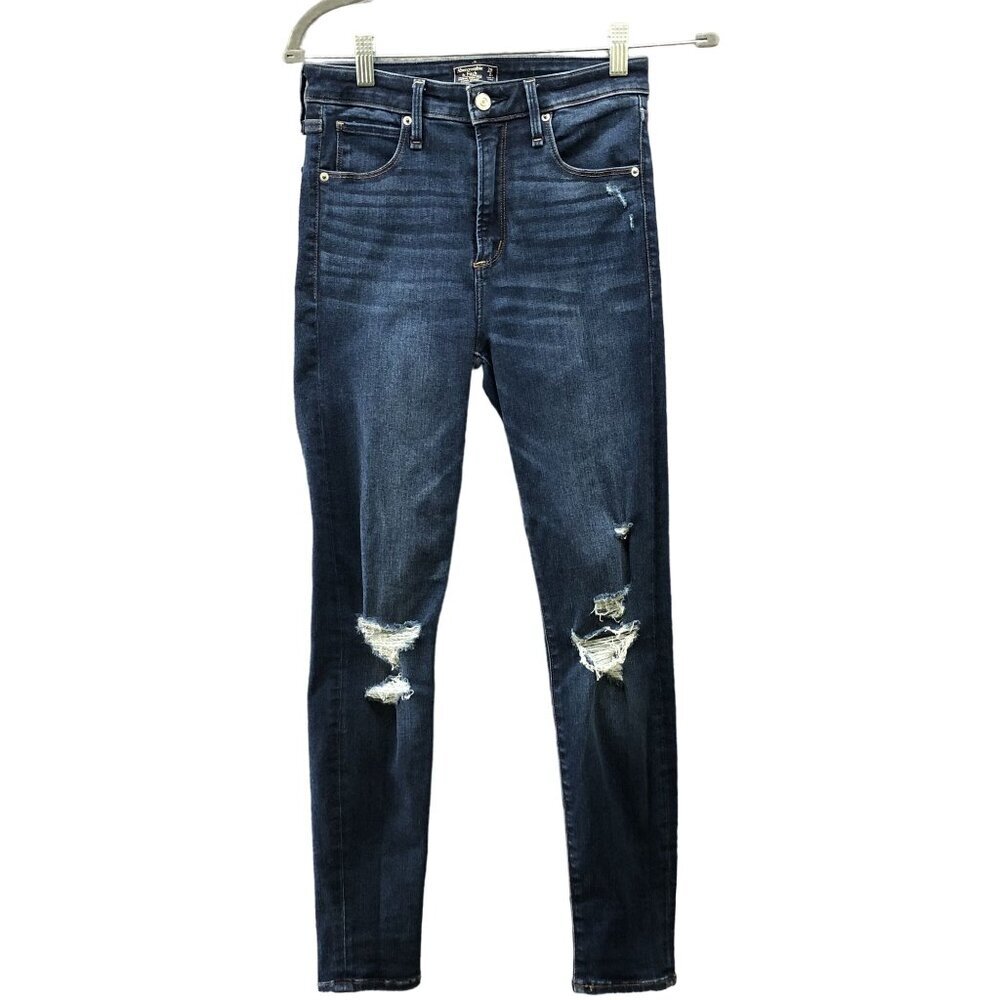 Abercrombie & Fitch Simone‎ High Rise Super Skinny Jean Size 26 2S Distressed